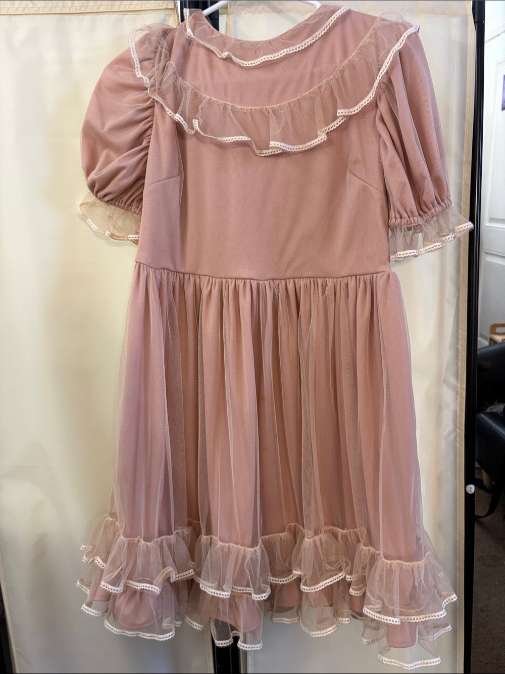 Girls' Dusty Rose Tulle Lolita Party Dress